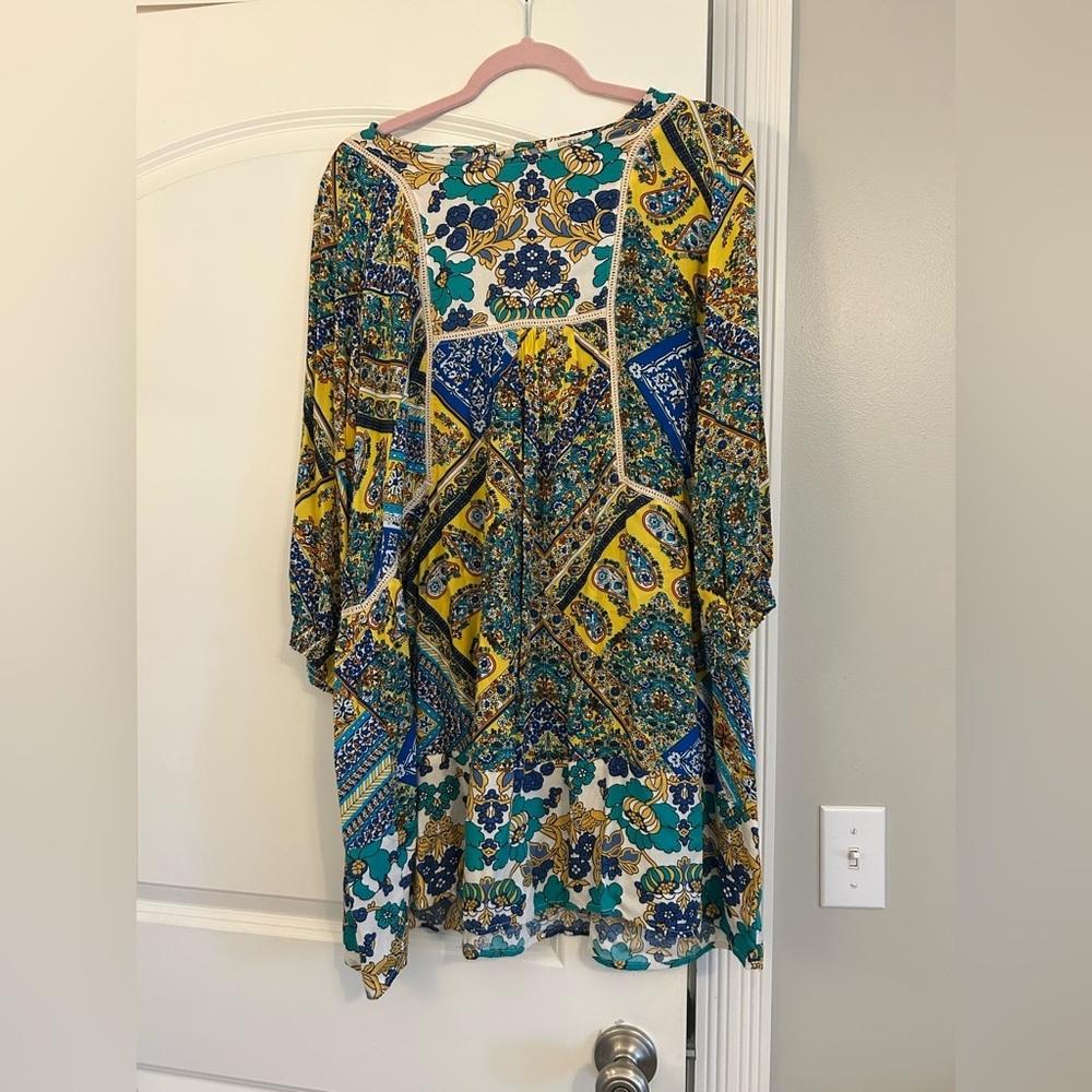 Umgee L Bohemian Printed Tunic Dress